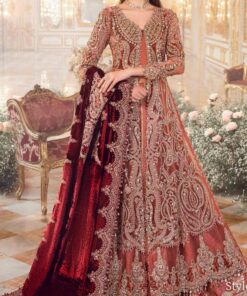 Heavy Embroidered Handwork Net Maxi