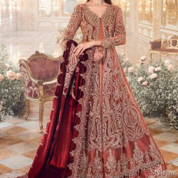 Heavy Embroidered Handwork Net Maxi