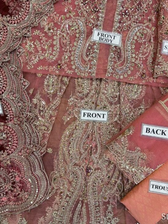 Alternative view of Heavy Embroidered Handwork Net Maxi