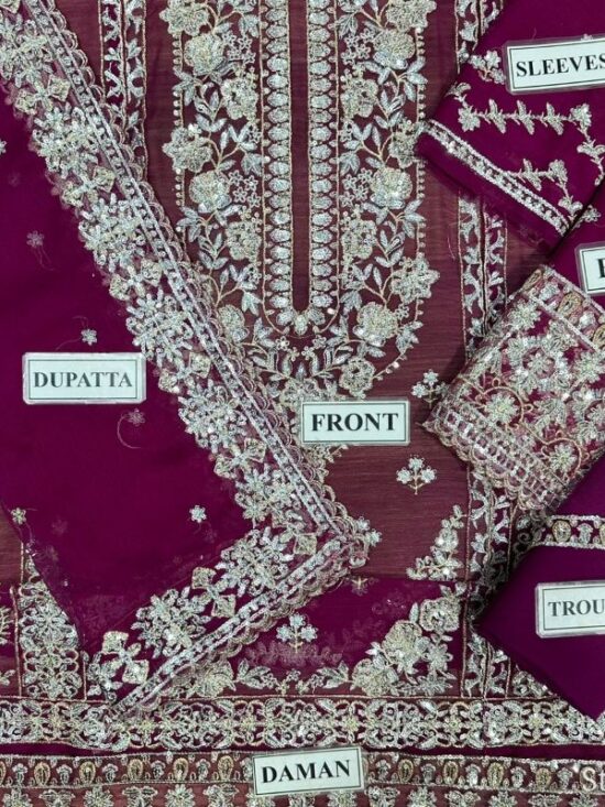 Alternative view of Chiffon Embroidered 3 Piece Fancy Collection