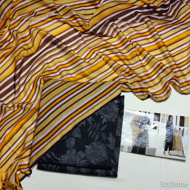 Elegant Printed Banadora Same Print Original Lawn - Image 2
