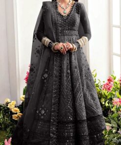 Elegant Organza Maxi Unstitched Dress