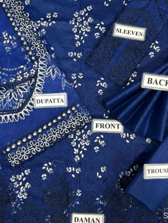 Alternative view of Digital Printed Embroidered Lawn - 3 Pc Unstitched