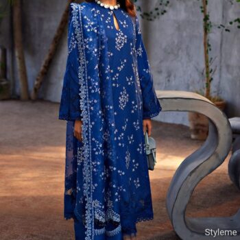 Digital Printed Embroidered Lawn - 3 Pc Unstitched