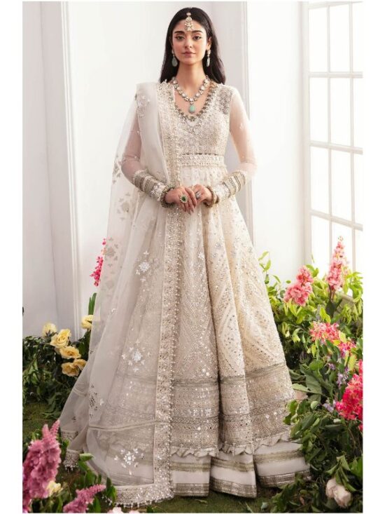 Elegant Organza Maxi Unstitched Dress