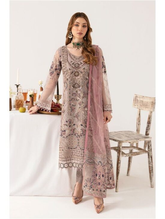 Luxury Party Wear Fancy Chiffon Dress