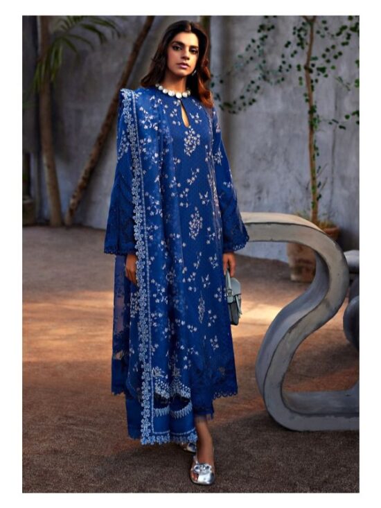 Digital Printed Embroidered Lawn - 3 Pc Unstitched