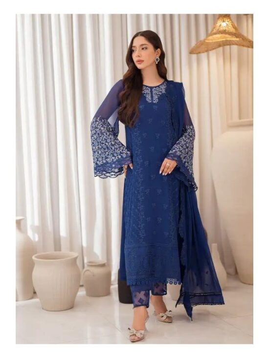 Azure Chiffon Collection & Malai Trouser