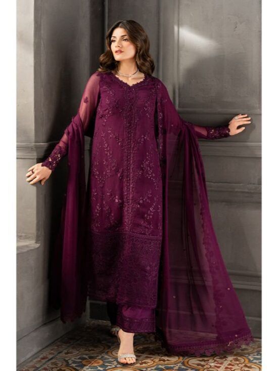 Azure Embroidered Chiffon Article