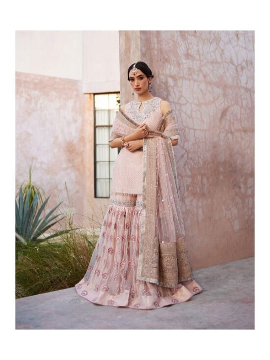 Bridal Net Lehanga Dress Unstitched
