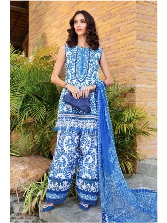 Presenting Lawn Collection With Chiffon Dupatta (M-001)