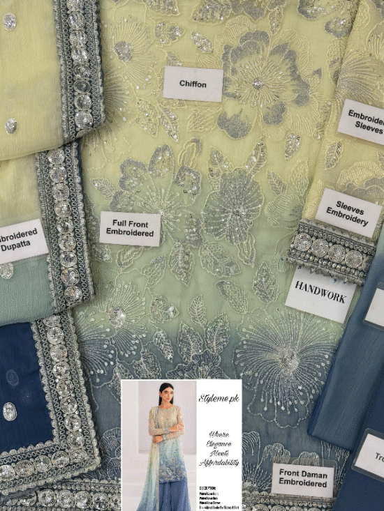 Alternative view of Chiffon Heavy Sequence Article