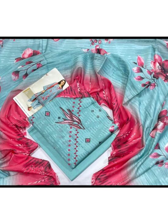 Original Printed Doria Lawn Voil Dupatta D-06