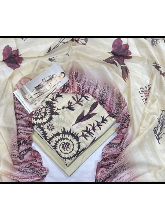 Original Printed Doria Lawn Voil Dupatta D-02